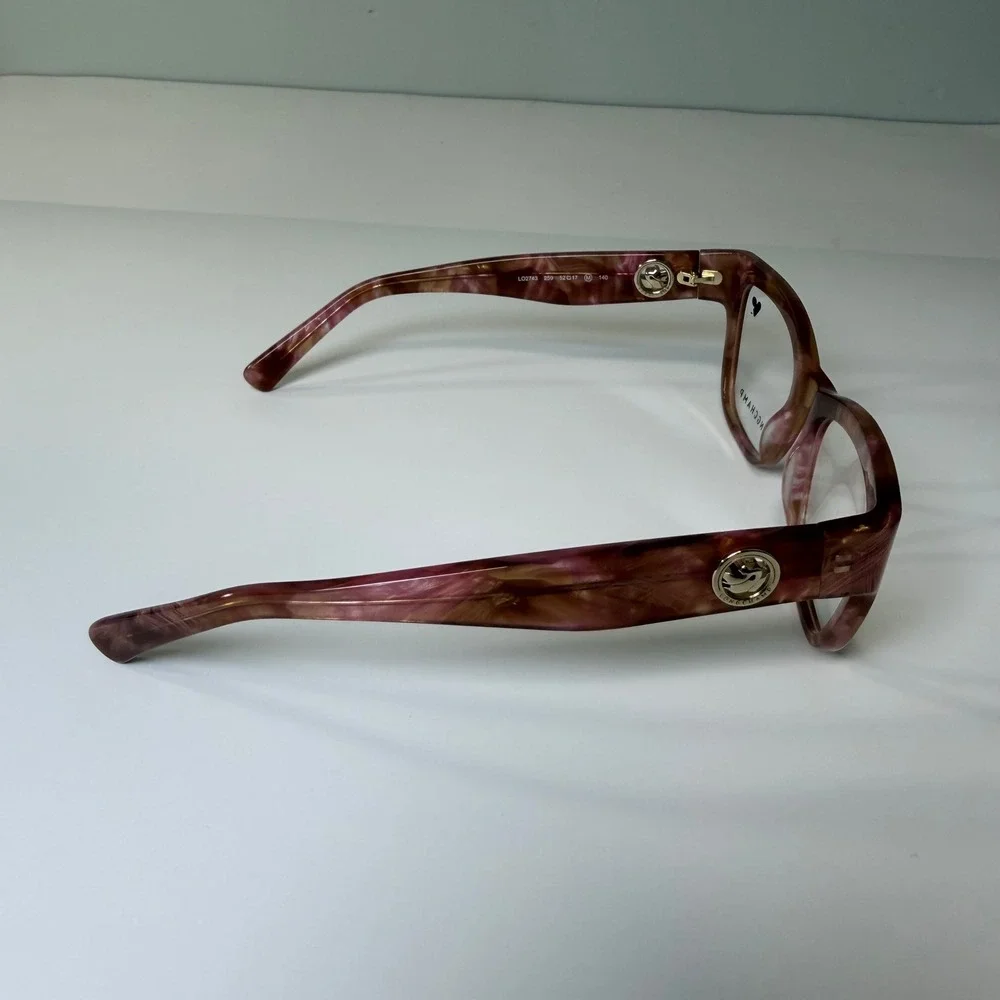 Longchamp LO2743 Square Eyeglasses‎ Marbled Pink Brown Designer Frames 52-17-140
